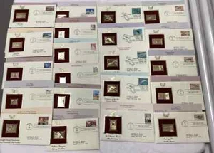 22kt Gold FDC First Day Issue Stamp- Total of 21. - Picture 1 of 3