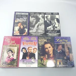 LOT 7 ELIZABETH TAYLOR VHS MOVIES Last Time I Saw Paris NATIONAL VELVET Father - Picture 1 of 9