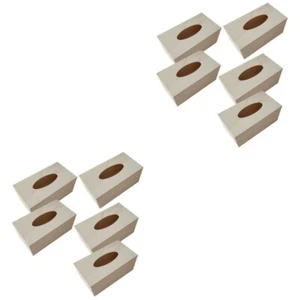 5Pcs Tissue Box Rectangular Tissue Wooden Tissue Box Crafting Blank Box Storage - Picture 1 of 12