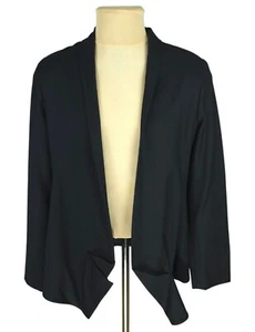 Marimekko Womens Black Wool Asymmetric Blazer Cardigan Size 42 (M-L) - Picture 1 of 11