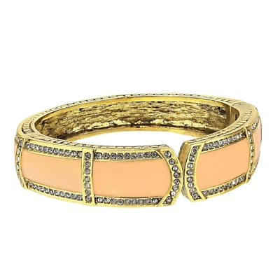 Brazalete HEIDI DAUS "Bar Harbor Elegance" Esmalte y Cristal - Crema - M/L - Nuevo con Etiquetas Foto 1 de 4