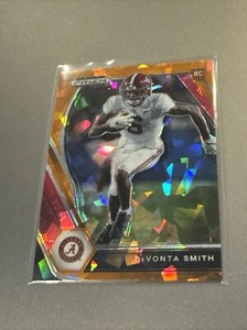 2021 Prizm Draft Picks DeVonta Smith Orange Cracked Ice Rookie NM - Picture 1 of 2