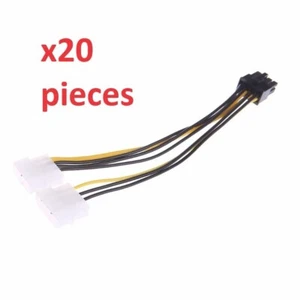 4-Pin Molex LP4 To 8-Pin PCIe PCI Express GPU Power Adapter Cable. x 20 bulk job - Picture 1 of 1