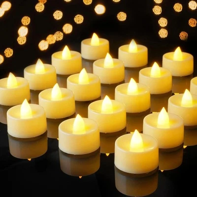 Xmas Decor Flameless LED Tea Light Candles Battery Powered Party Holiday Wedding