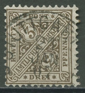 Württemberg Dienstmarken 1890 Ziffer in Schildern 208 gestempelt - Picture 1 of 1