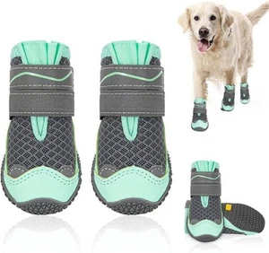 SLOWTON Dog Shoes Green Breathable Anti-Slip Hot Pavement Hardwood Floors Sz 5 - Picture 1 of 7