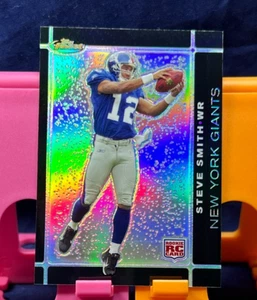 2007 Topps Finest - Steve Smith - Rookie - Black Refractor #'d 67/99 - Giants - Picture 1 of 2