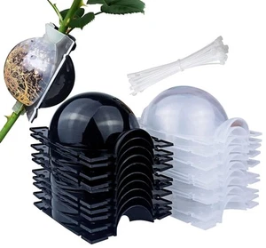 10 PCS Air Layering Propagation Kit with Zip Ties, Reusable Half Transparent ... - Picture 1 of 7