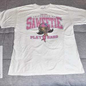 Saweetie University Graphic Print Rap Tee T-Shirt weiß XL Hip Hop - Bild 1 von 6