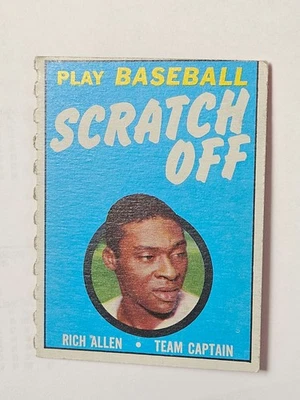 1971 TOPPS СКРЕТЧ ОТ RICH ALLEN Phillies Очень Хорошая Экзаменационная Карта отсканированная - Изображение 1 из 3