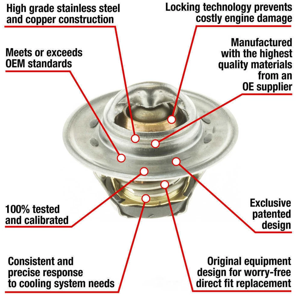 Termostato de refrigerante del motor para Volkswagen Jetta Beetle Golf 1998-2013 MOTORAD Foto 1 de 2