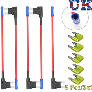 Car Add a Circuit Fuse TAP Adapter Kit 20A Mini APM ATM Blade Fuse Holder 5 Pcs - Picture 1 of 7