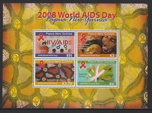  PAPUA NEW GUINEA 2008 WORLD AIDS DAY Mini Sheet MNH $4.60 - Bild 1 von 1