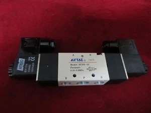 Air Pneumatic Solenoid Valve 2 position 5 way 3/8" 4V320-10-F-AC110V- Airtac - Picture 1 of 3