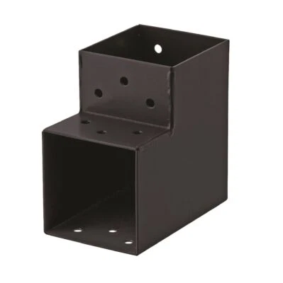 Giunto angolare a 2 vie per travi in legno 7x7 e 9x9 connettore raccordo zincato - Immagine 1 di 4