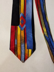 Electric Brites Silk Tie - 100% Silk Necktie - Fun - Colorful - Picture 1 of 4