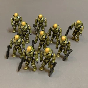 Lot 10pcs Custom Halo Mega Bloks UNSC Construx Green Spartan EVA Mini Figures  - Picture 1 of 6