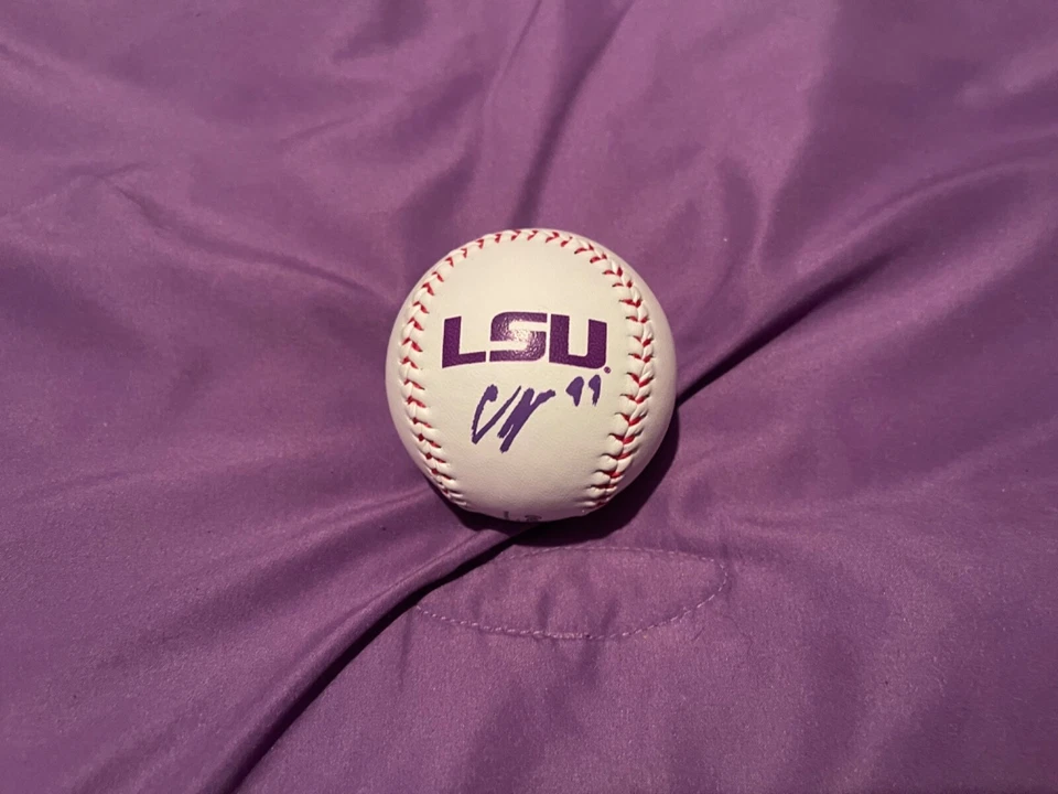 LSU Tigers CHRISTIAN LITTLE Signed Logo Baseball - Image 1 of 1