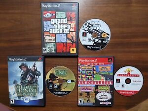 Lot of 3~PS2~GRAND THEFT AUTO 3~NAMCOMUSEUM~MEDAL OF HONOR: FRONTLINE~Tested~VG-