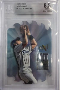 E-X2000 ALEX RODRIGUEZ 1997 corte por encima inserto raro #3 BGS 8,5 casi nuevo-como nuevo+ - Imagen 1 de 2