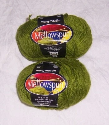 Lot of 2 Mary Maxim Ultra Mellowspun DK Yarn - 4 Colors - Acrylic/Nylon - Image 1 of 2