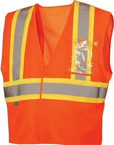 Pyramex Lumen X Klasse 2 Sicherheitsweste mit 5 Punkt Breakaway Hi-Vis Orange X-Large - Bild 1 von 3