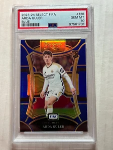 2023-24 Select FIFA Arda Guler Blue Prizm #128 RC Real Madrid PSA 10 - Picture 1 of 2
