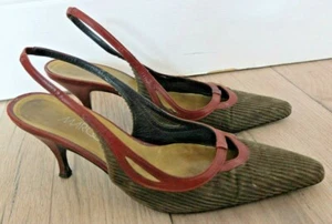 Marc Cain Leather Sandals Slingback Size 37 Top - Picture 1 of 5
