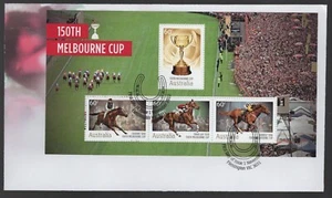 2010 Australia 150th MELBOURNE CUP Horse Racing FDC - Picture 1 of 2