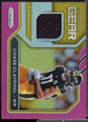 Chase Claypool Card 2020 Panini Prizm Rookie Gear Jersey Pink #25  - Image 1 of 2