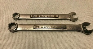 Craftsman 2pc 12 Point SAE Combination Wrenches 5/16" & 3/8" Forged in USA - Bild 1 von 2