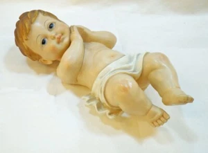 STATUA RESINA GESU BAMBINO CM26 PER PRESEPE CAPANNA NATIVITA NATALE ARREDO - Foto 1 di 1