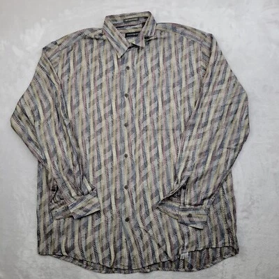 Jhane Barnes Shirt Mens XL Button Up Dress Oxford Japan Japanese Fabric Woven - Image 1 of 4