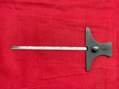 Medidor de profundidad de regla Starrett 237 rango de 0-6", 32nds y 64ths EN STOCK Foto 1 de 4