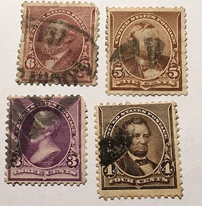 US SCOTT 221 TO 224 STAMP LOT - Picture 1 of 5