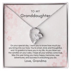 Granddaughter birthday gift from grandma | Birthday necklace for granddaughter - Picture 1 of 4