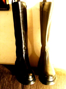 NWT FILIBERTO WOMEN'S FASHION LEATHER BOOT Black 37 sz ITALY Fur insulation insi - Picture 1 of 13