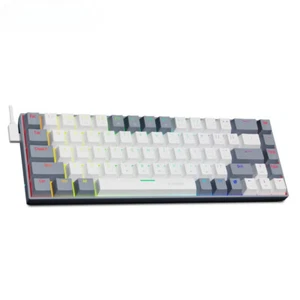 RGB USB 60% Mini Slim Mechanical Gaming Wired Keyboard Red Switch 68 Key Russian - Picture 1 of 33