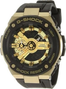 Reloj de goma CASIO G-shock GST-400G-1A9 analógico-digital esfera negra dorada - Imagen 1 de 4