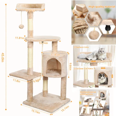 RTKTOUP Kratzbaum Kratzstamm Katzenkratzbaum XL Kratzsäule Sisalseil Kratzstange 112cm