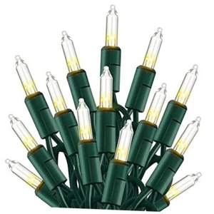 Christmas Lights, 20FT00 Count Incandescent Mini Christmas Tree 1 Warm White - Picture 1 of 7