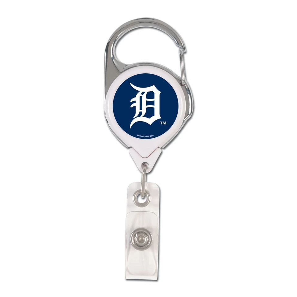 DETROIT TIGERS PREMIUM METAL RETRACTABLE ID BADGE HOLDER KEY CHAIN NEW WINCRAFT - Image 1 of 1