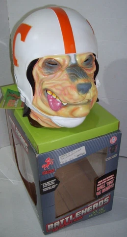 BATTLEHEADS FOOTBALL MASK Tennessee Volunteers Smokey GAME MASCOT NEW HALLOWEEN Cover
