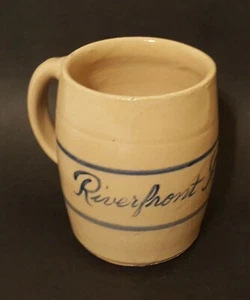 Tazza vintage unica fatta a mano ceramica tornita argilla ristorante fronte fiume rustica - Foto 1 di 8