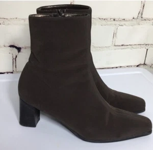 Botines de tacón de neopreno marrón Stuart Weitzman. Talla 8,5. - Imagen 1 de 8