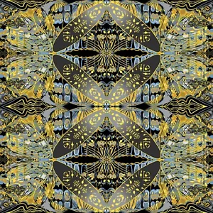 Benartex Thirty-One by Paula Nadelstern 16562 33 Gold/Multi Wing Span Cotton - Bild 1 von 1