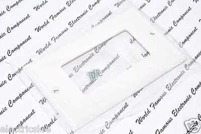 2pcs-Cooper 5151W Standard Size Decorator Receptacle Wallplates Nylon 1-Gang - Image 1 of 3