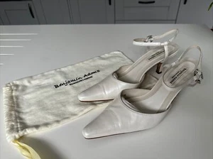 Women's Ivory Bridal Sandals By Benjamin Adams High Heels Size UK5/38 - Picture 1 of 14
