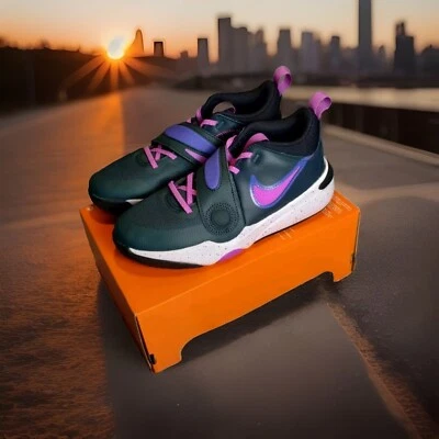 Zapatillas Nike Team Hustle D 11 (PS) Deep Jungle/Fucsia Dream Girl-Talla 7Y Nuevas con Etiquetas Foto 1 de 4