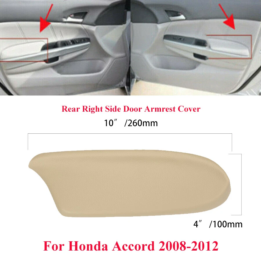 Paneles de puerta de cuero del lado derecho del coche reposabrazos cubierta embellecedor para Honda Accord 2008-2012 Foto 1 de 4